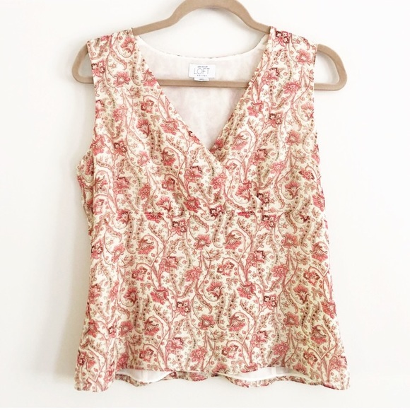 LOFT Tops - Loft | Paisley Print Sleeveless Blouse | 10P